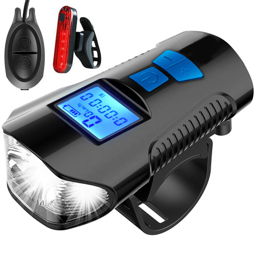 RENGAC 'Breeze' Bike Light Set, USB Rechargeable Bicycle Light, Instant Install, Fits All Bikes - 3 Modes, Bike Lights Front and Back Illumination - Waterproof, Lightweight, Durable
