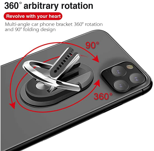 charlore Phone Ring Holder - Three-in-one Multipurpose Mobile Phone Bracket Holder Stand 360 Degree Rotation & 90°Flip for Car Home, Multiple-Angle Car Phone Moun(Blue)