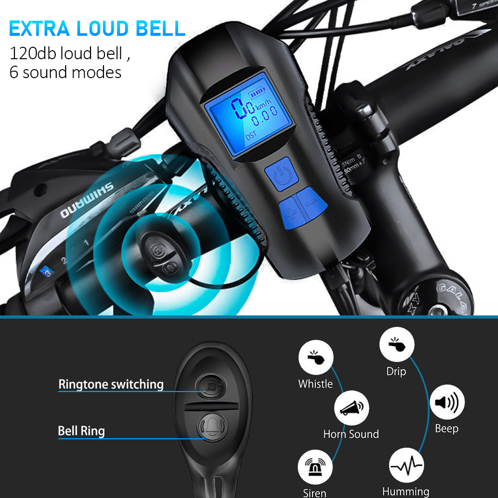 RENGAC 'Breeze' Bike Light Set, USB Rechargeable Bicycle Light, Instant Install, Fits All Bikes - 3 Modes, Bike Lights Front and Back Illumination - Waterproof, Lightweight, Durable