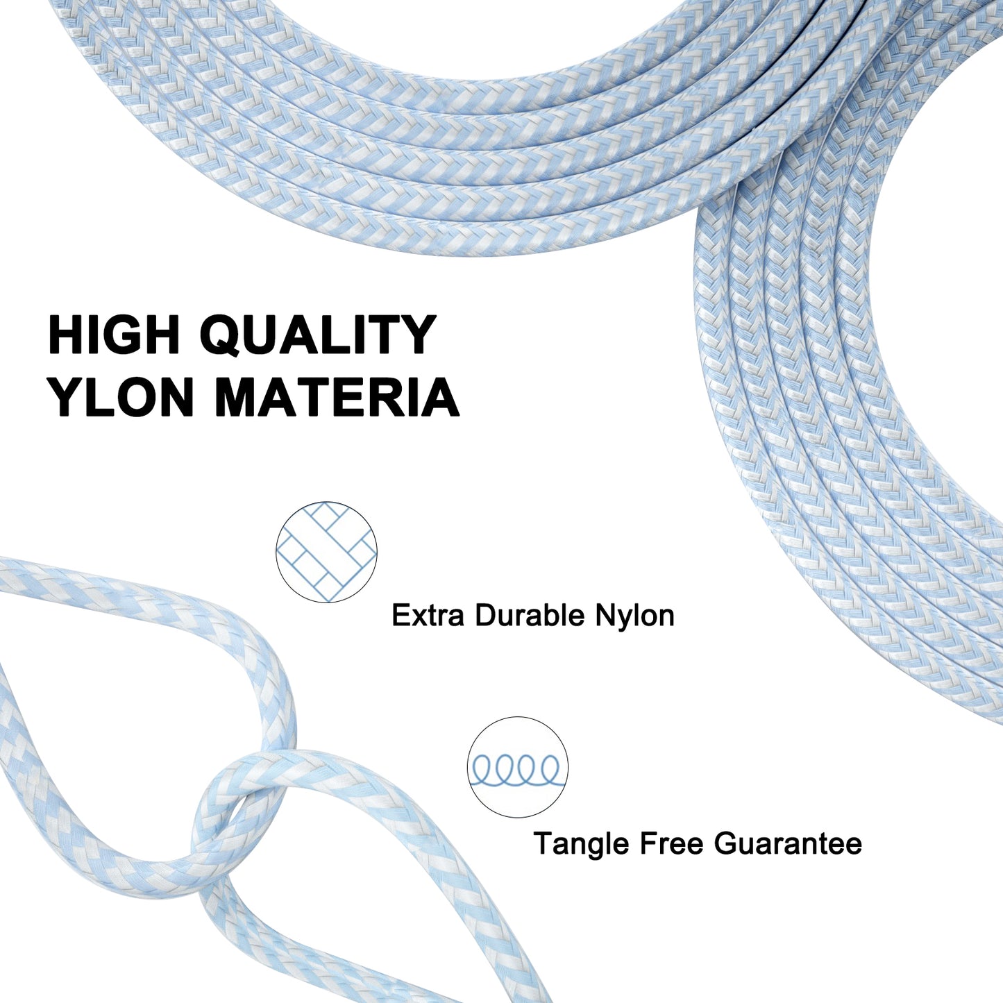 iPhone Charger, 5 Pack(6.6/6.6/10/10/10ft) Nylon Braided Lightning Charging Cables Compatible iPhone 14/13/12/11 Pro Max/XS MAX/XR/XS/X/8/7/Plus iPad