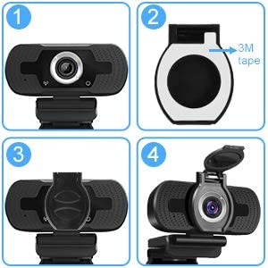 Charlore USB Webcam 1080p with Cover,Webcam for Pc,Desktop,Laptop,Streaming Webcam Built in Mic,Plug and Play Video Calling Computer Camera,Computer Camera for Gaming and Conferencing