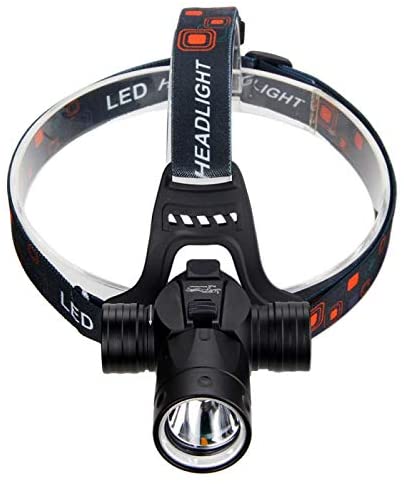 RENGAC Rechargeable Aluminum Waterproof Diving Swimming Hiking Camping Hunting Fishing Headlamp Underwater 1800 Lumen Head Torch Submarine Snorkeling Safety Head Light underwater Flashlight