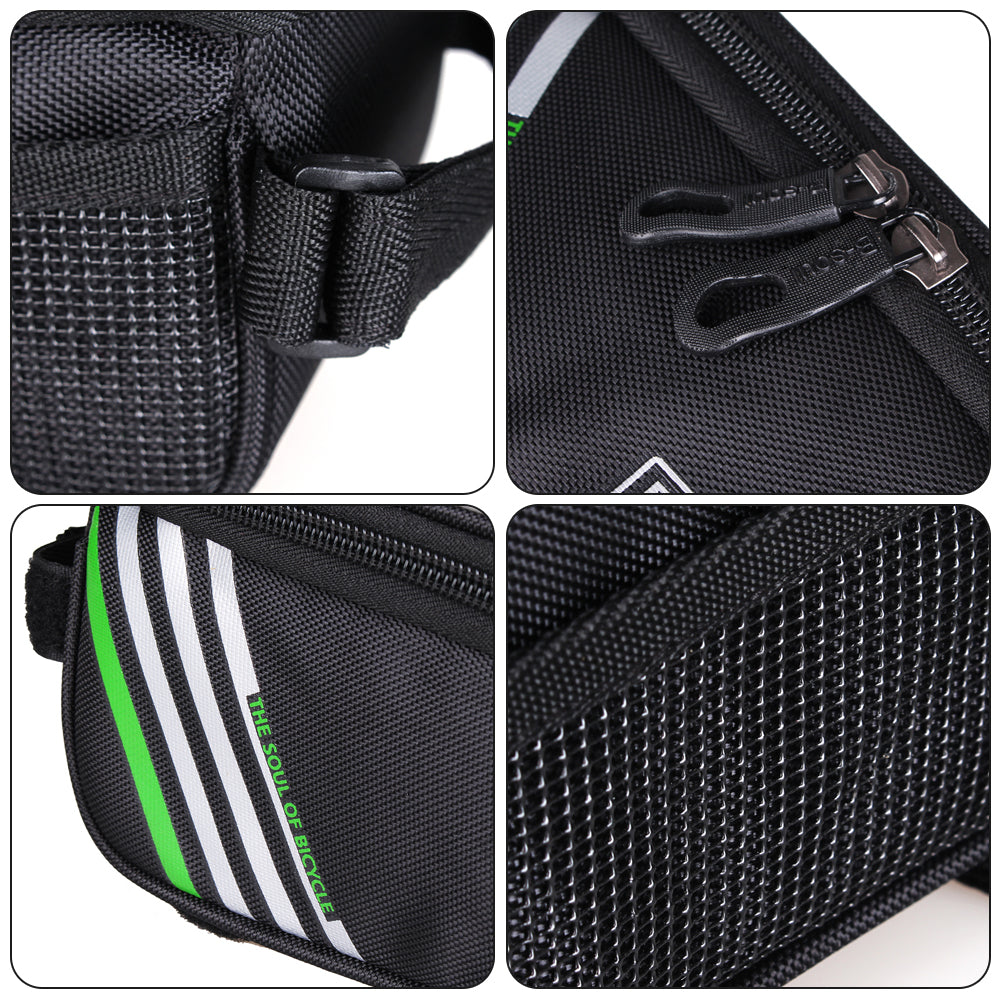 zrakris Bike Phone Front Frame Bag Bicycle Bag Waterproof Bike Phone Mount Top Tube Bag Bike Phone Case Holder Accessories Cycling Pouch Compatible with iPhone 11 XS Max XR Below 6.5”