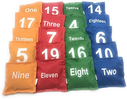 gruciso Number Beanbags Assorted 20 pcs