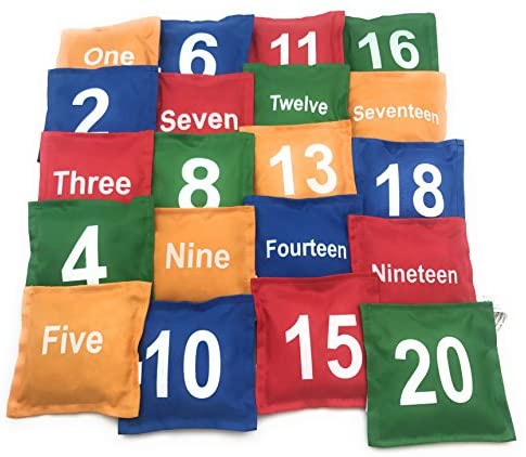 gruciso Number Beanbags Assorted 20 pcs