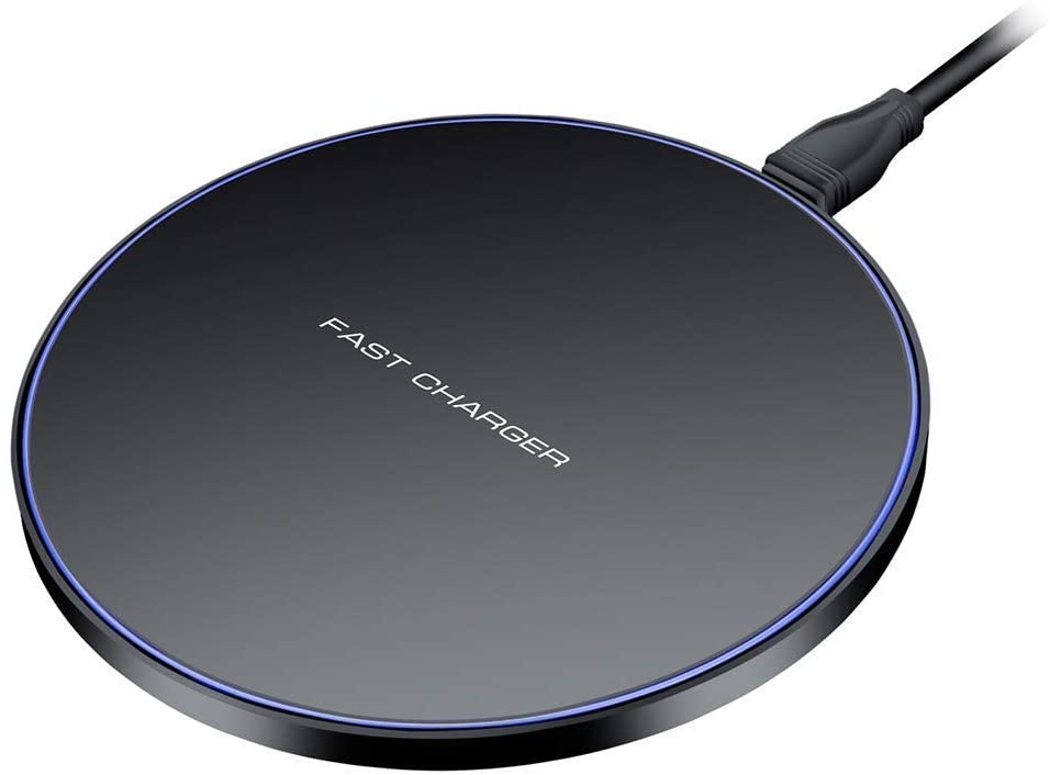 Charlore Wireless Charger, 15W Wireless Charging Pad Compatible with iPhone 12 Pro /12/11 Pro /11 /XS/XS Max/X / 8, Fast Charging for Samsung Galaxy S20 /S10 /S10+ /S9 /S8 /S8+ /Note 8 - Black