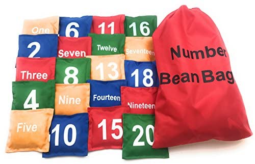 gruciso Number Beanbags Assorted 20 pcs