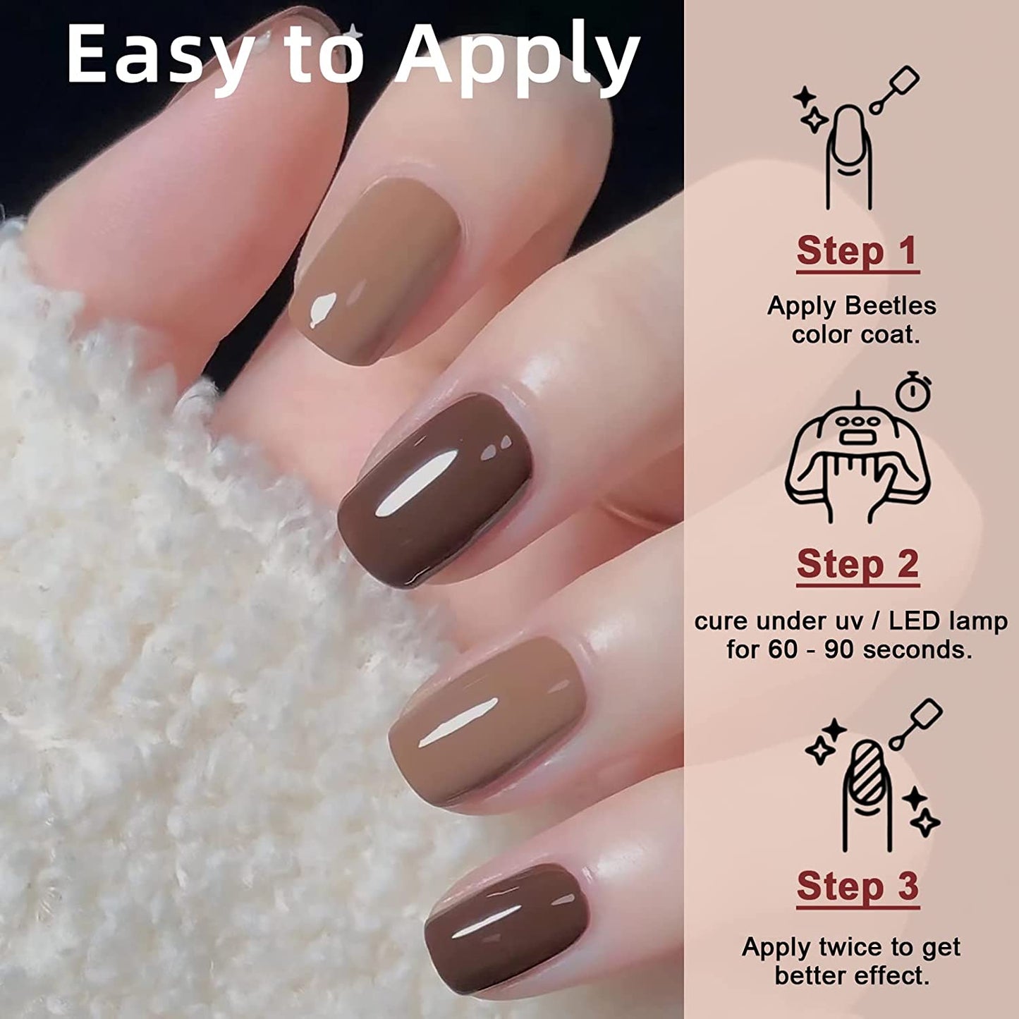 Gel Nail Polish Set - 6 Colors, Glitter Nail Polish Gel Collection Soak Off Nail Polish Starter Manicure Gift Nail Set for Chrismas Nail Art Design Holiday Gifts for Women