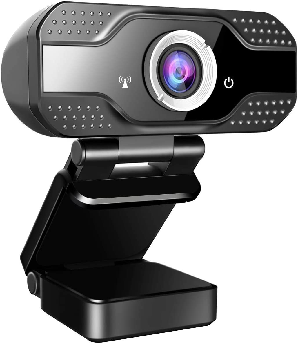 Jorenca Webcam with Microphone, 1080P HD Streaming USB Webcam for PC,MAC, Laptop, Plug and Play,Web Camera for Youtube,Video Calling, Studying, Conference, Gaming with Rotatable Clip (Black)