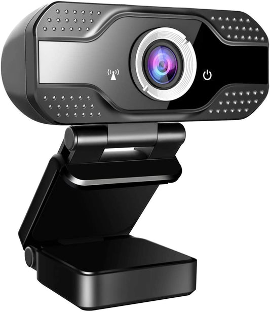 Jorenca Webcam with Microphone, 1080P HD Streaming USB Webcam for PC,MAC, Laptop, Plug and Play,Web Camera for Youtube,Video Calling, Studying, Conference, Gaming with Rotatable Clip (Black)