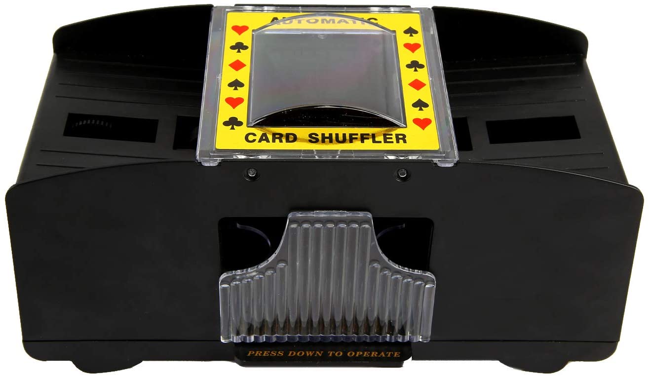 gruciso Automatic Card Shuffler Machine 2 Deck, Electronic Casino/Poker Card Shuffling, Battery Operated One/Two Deck Card Shuffle Sorter,Cards Playing Tool Accessories for Home Party Club Games/Casino Dealer