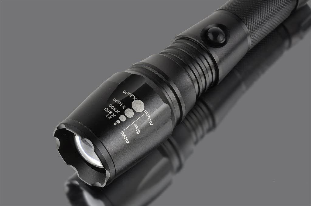 RENGAC Rechargeable Torch Led Lights,1000 lumens XML T6 Zoomable Powerful Flashlight Small Tactical Torches Led Super Bright Head Torch with for Camping Biking Working Hunting Fishing Riding Walking