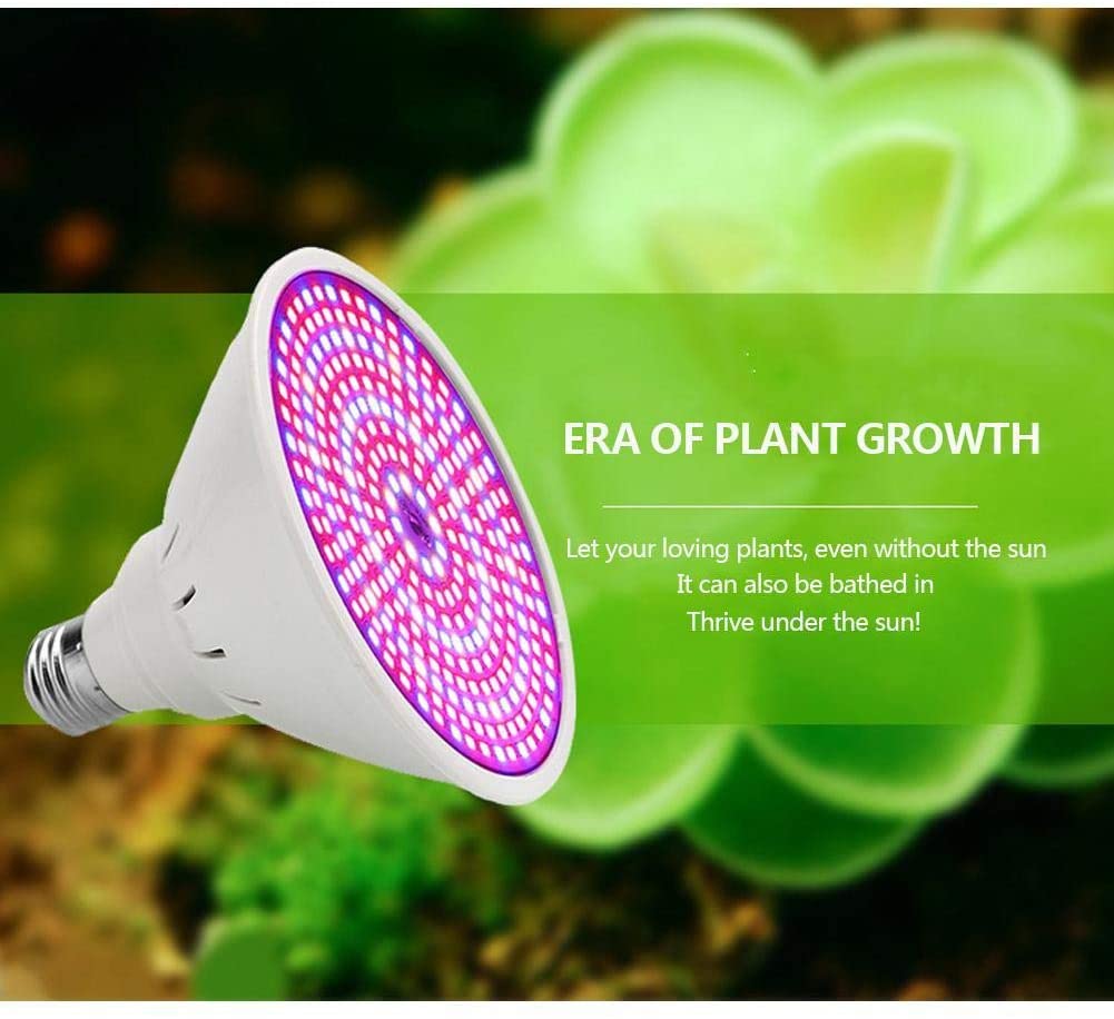 RENGAC 100W E27 LED Grow Light Bulb with 290Pcs LEDs Full Spectrum Plants Grow Lamp for Indoor Plants, Seedling,Growing, Blooming, Fruiting