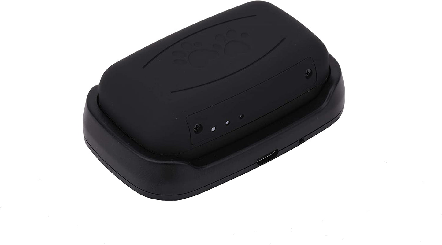 Jorenca Waterproof Car Gps Tracker,Dog Gps Tracker,cat gps tracker For 28lb Pets Waterproof IP67 Real Time Activity Monitor AGPS LBS SMS Positioning Tracking Device with Collar (Black)
