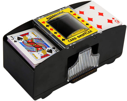 gruciso Automatic Card Shuffler Machine 2 Deck, Electronic Casino/Poker Card Shuffling, Battery Operated One/Two Deck Card Shuffle Sorter,Cards Playing Tool Accessories for Home Party Club Games/Casino Dealer