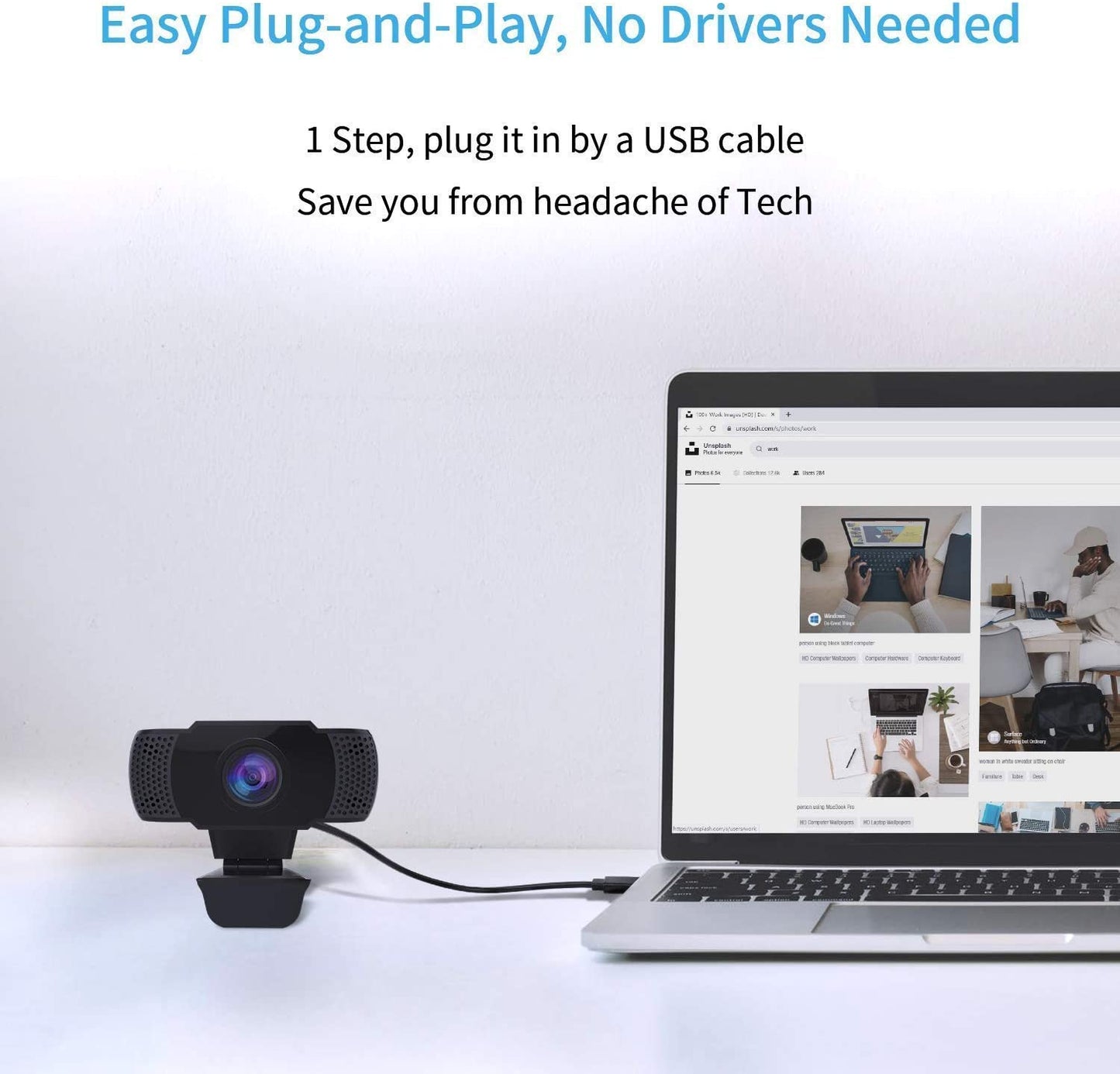 Taoriggs 1080P Webcam,HD Webcam with Microphone,Full HD 1080P Streaming Web Camera Plug and Play & Wide Angle USB Camera for Youtube,Video Calling, Studying, Conference, Gaming with Rotatable Clip