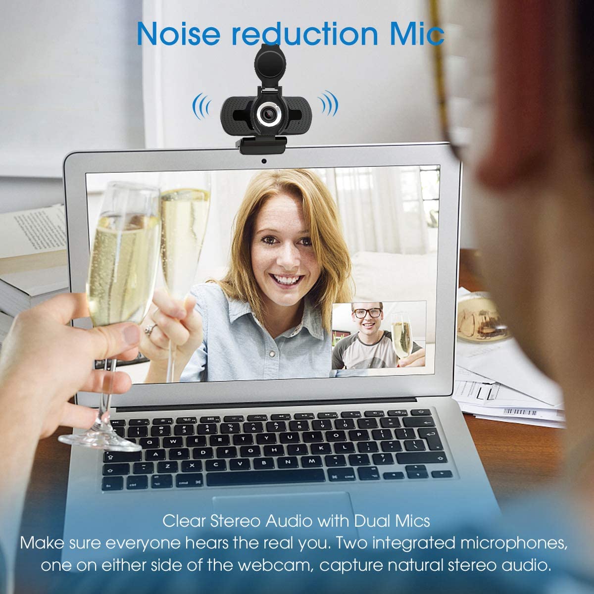 Charlore USB Webcam 1080p with Cover,Webcam for Pc,Desktop,Laptop,Streaming Webcam Built in Mic,Plug and Play Video Calling Computer Camera,Computer Camera for Gaming and Conferencing
