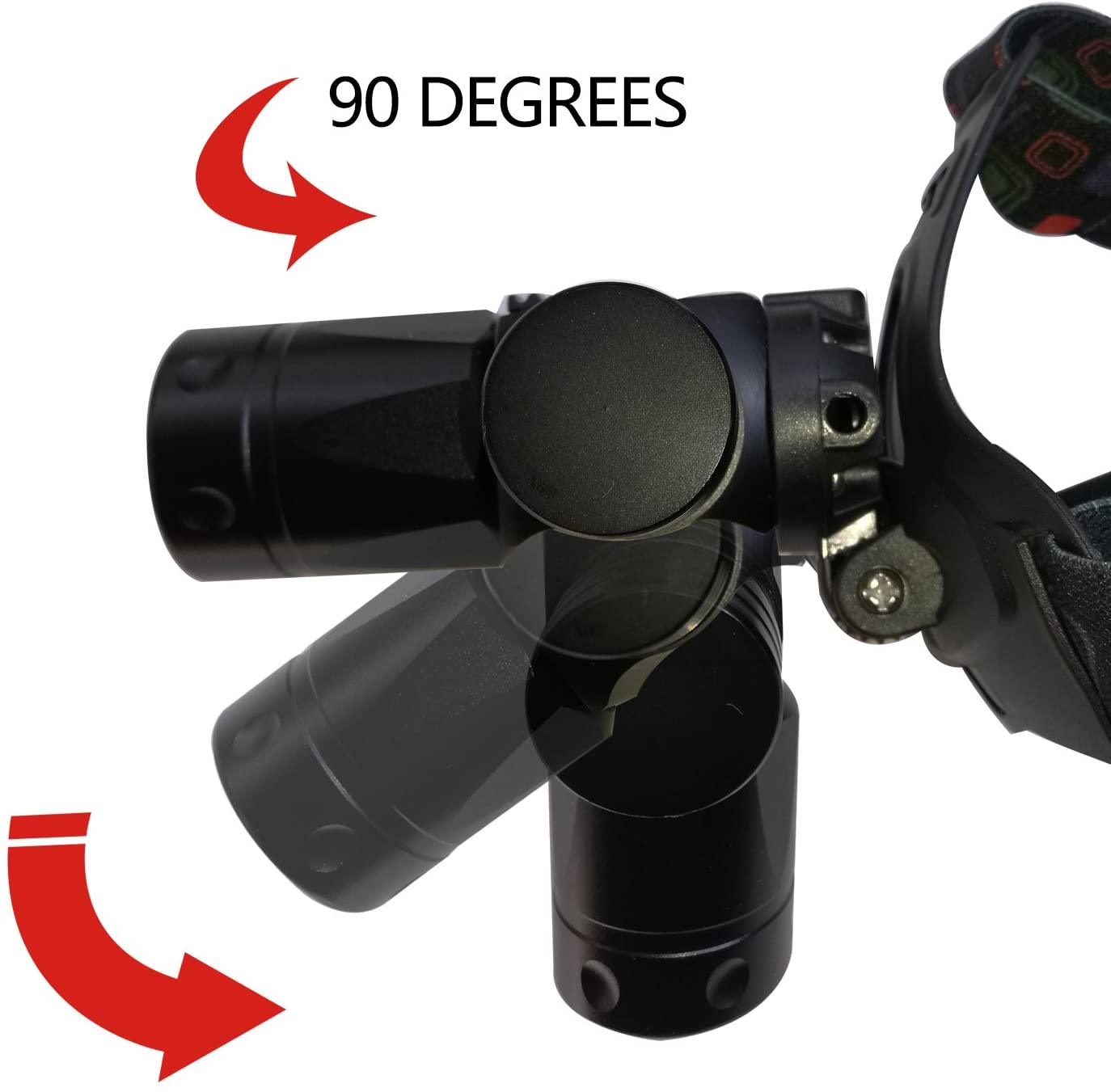 RENGAC Rechargeable Aluminum Waterproof Diving Swimming Hiking Camping Hunting Fishing Headlamp Underwater 1800 Lumen Head Torch Submarine Snorkeling Safety Head Light underwater Flashlight