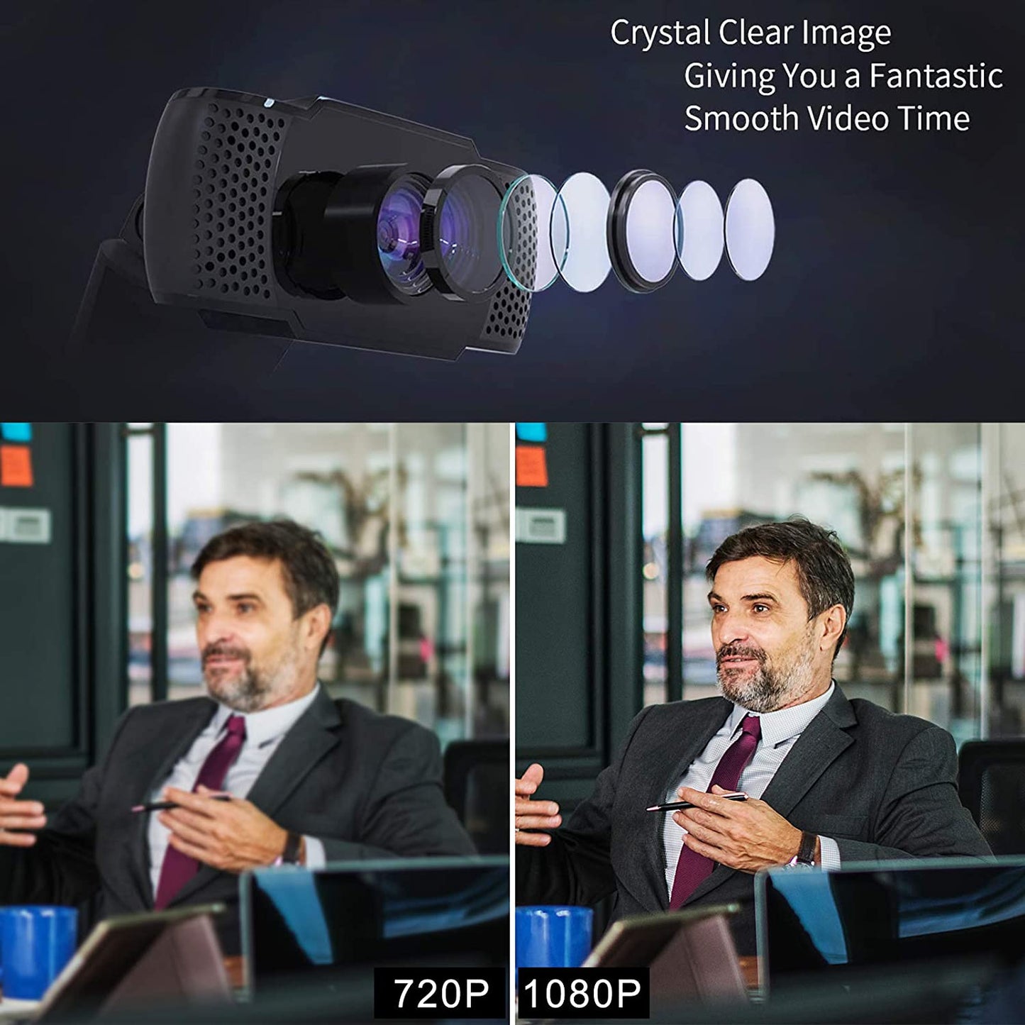 Taoriggs 1080P Webcam,HD Webcam with Microphone,Full HD 1080P Streaming Web Camera Plug and Play & Wide Angle USB Camera for Youtube,Video Calling, Studying, Conference, Gaming with Rotatable Clip