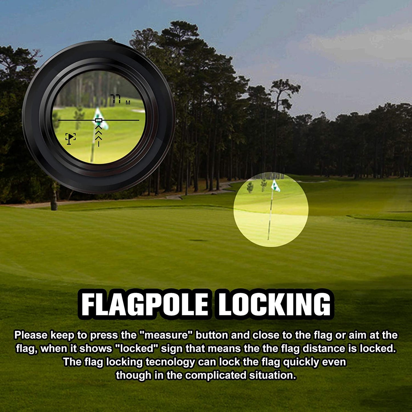 Taoriggs Rangefinder, Multi-Function Golf Range Finder 650-800Yards 6X Magnification, Flag-locking, Scan, Distance Measure,Carrying Case, RangeFinder for Golf,Shooting,Camping for Family