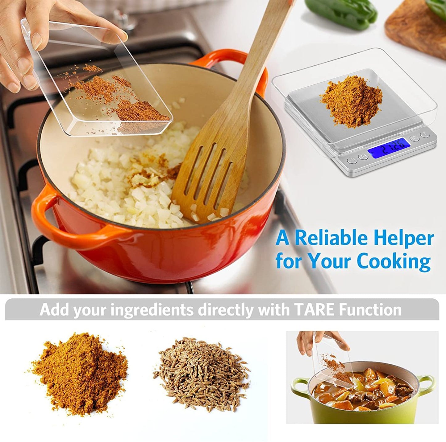 Charlore Digital Pocket Scale Weight Scale Mini Digital Pocket Scale 0.01-500g Electronic Weighing Scales LED Display for Kitchen Jewellery Drug Weighting and Home Use with Two Transparent Trays