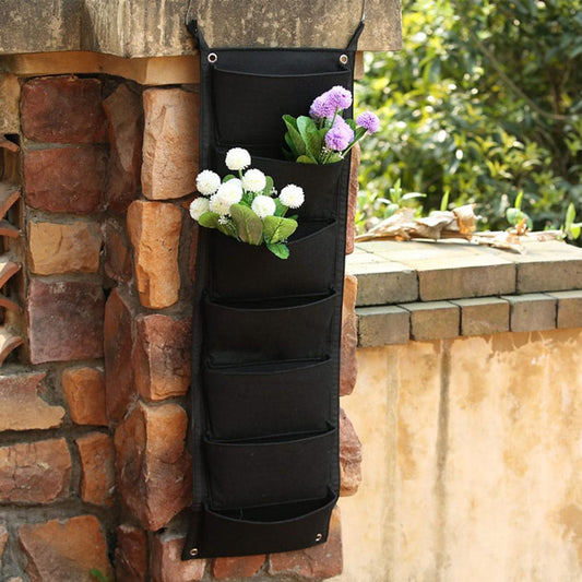 BOUANRY Hanging Garden Planter Flower Pots Layout Waterproof Wall Mount Hanging Plant Flowerpot Bag Indoor Outdoor Gardening Bag