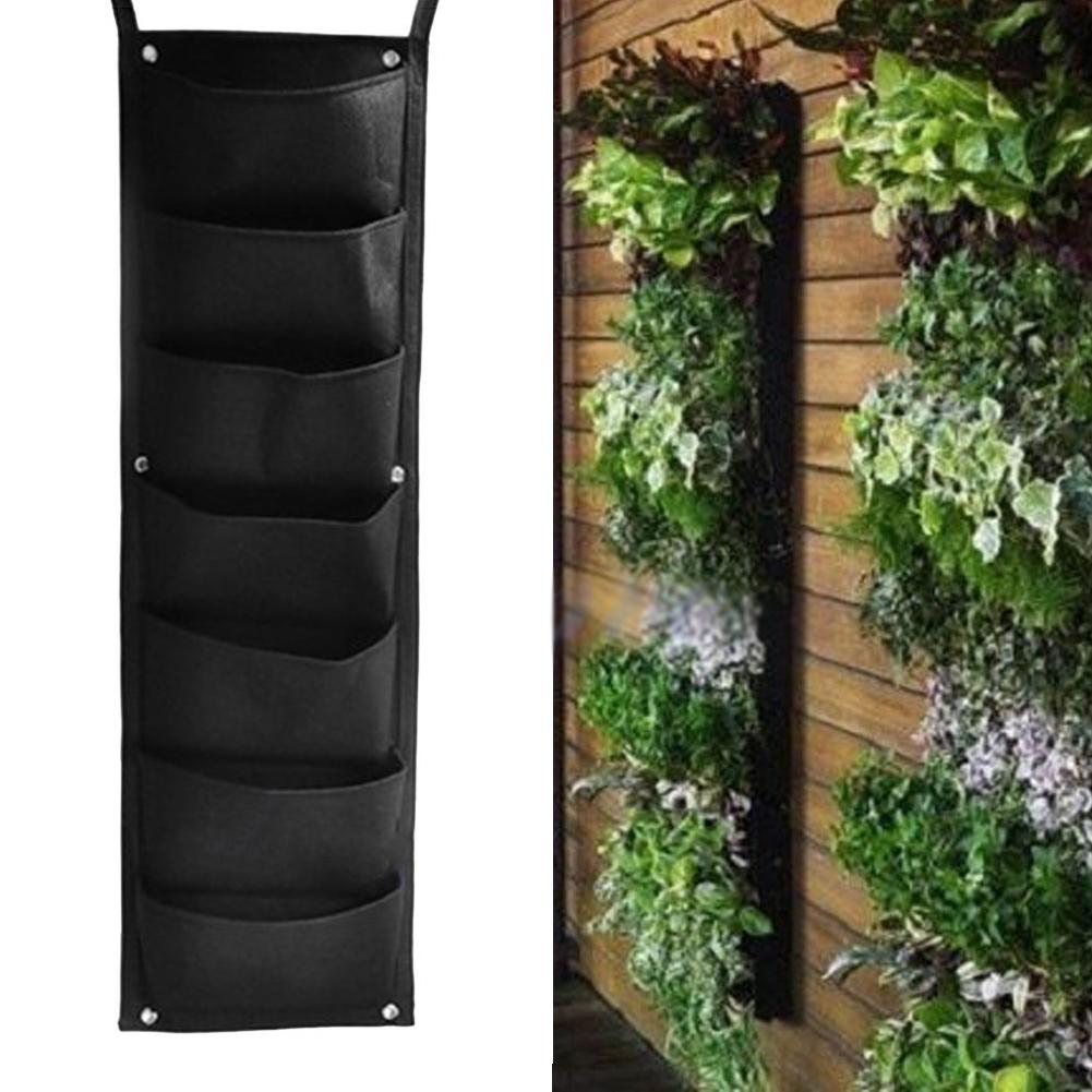 BOUANRY Hanging Garden Planter Flower Pots Layout Waterproof Wall Mount Hanging Plant Flowerpot Bag Indoor Outdoor Gardening Bag