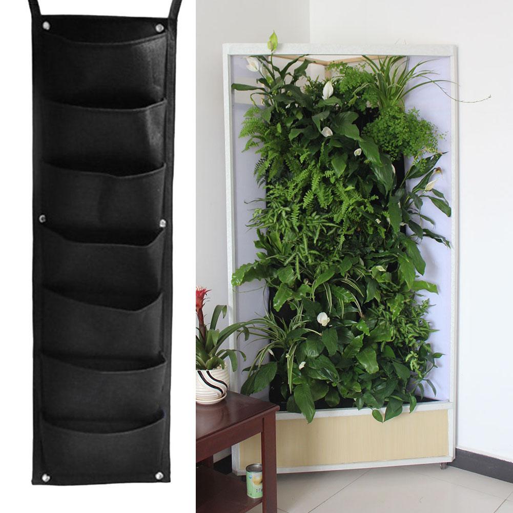 BOUANRY Hanging Garden Planter Flower Pots Layout Waterproof Wall Mount Hanging Plant Flowerpot Bag Indoor Outdoor Gardening Bag